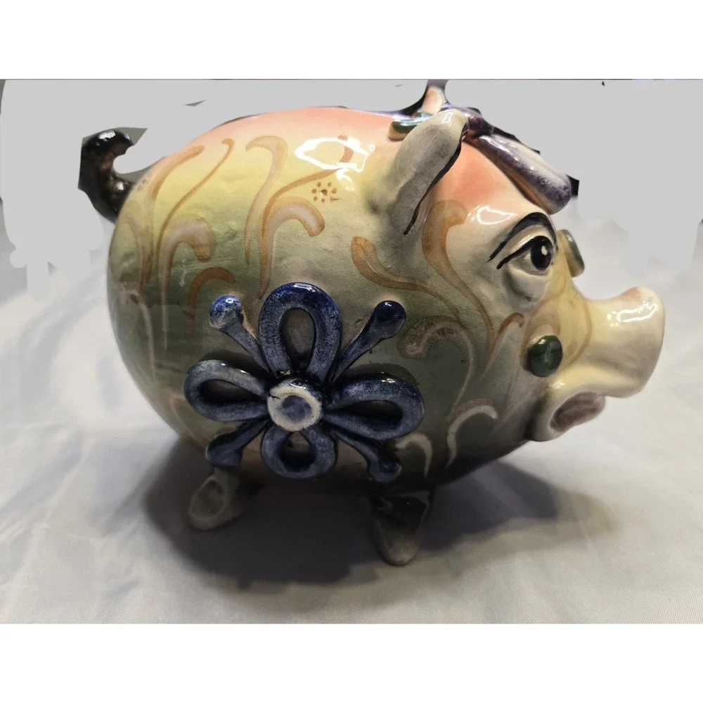 Handmade Decorative Ceramic Piggy Bank Colorful Odd‎ Unique 8